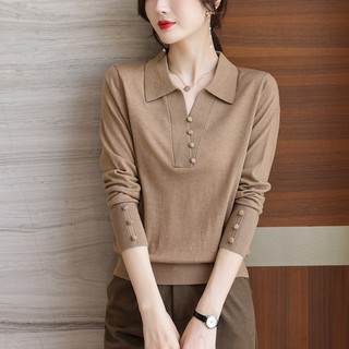 Áo Len Tay Dài Mùa Thu Cổ V cho Nữ SM90