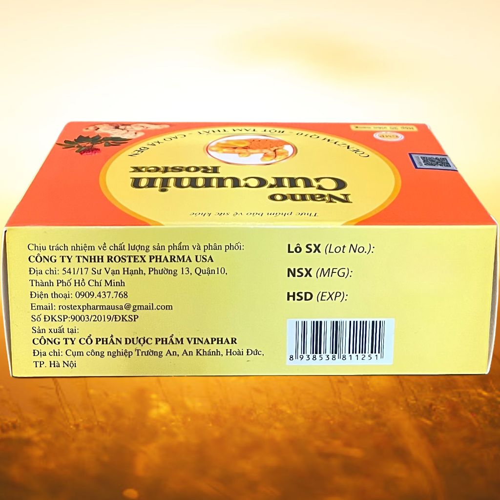 Combo 2 Hộp Nano Curcumin Rostex - Rostex - Vinaphar - Vitamin Thanh Lọc