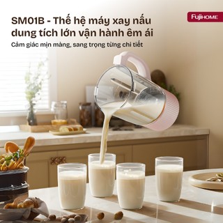 Máy Làm Sữa Hạt Fujihome SM01 – 9 chức năng, Ép Mịn, Tự Vệ Sinh, Nắp Chống Tràn