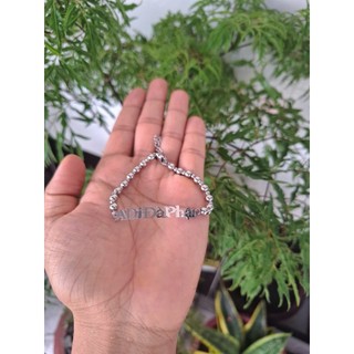 Lắc tay bi danh hiệu A Di Đà Phật, màu silver