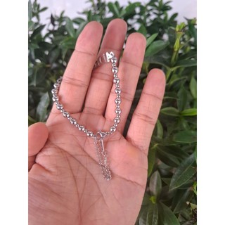 Lắc tay bi danh hiệu A Di Đà Phật, màu silver