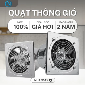 Quạt thông gió hút mùi vỏ inox 100% lõi đồng quạt hút mùi nhà bếp, phòng khách bảo hành 2 năm
