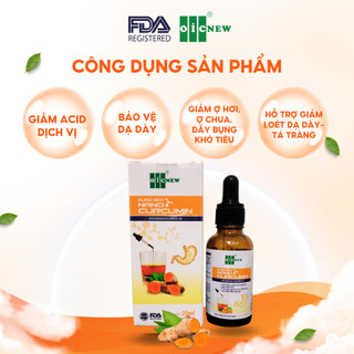 (COMBO MUA 3 TẶNG 1 )Thực Phẩm Bảo Vệ Sức Khỏe Dung Dịch Nano Curcumin OIC NEW Giảm Đau Dạ Dày Cải Thiện Tiêu Hóa 20ml
