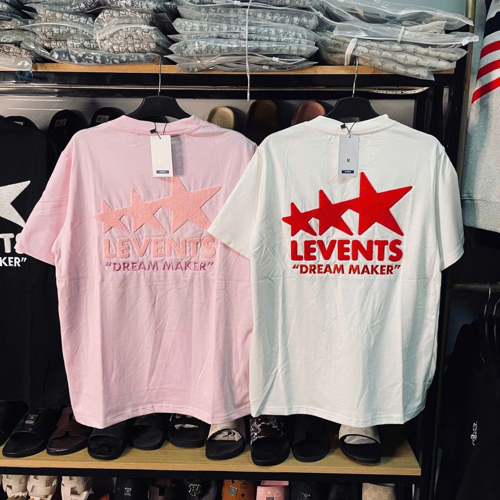 Áo thun Thêu Xù Levents Ngôi Sao Hàng Cao Cấp Form Unisex Đầy Đủ Tem ...