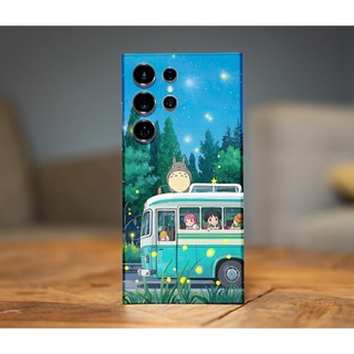 Miếng dán skin mặt lưng full viền Totoro cho điện thoại S25 Ultra S24 Ultra S23 S22 Ultra Fold 3 4 5 Flip3 Fold 4