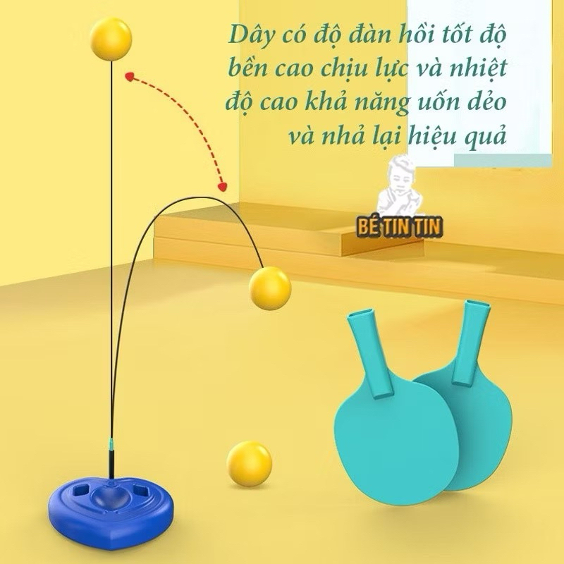 Đồ chơi bóng bàn tập phản xạ không cần bàn cho bé rèn luyện sức khỏe, quà tặng sinh nhật cho bé