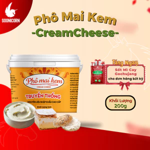 🧀 Phô Mai Kem (Cream Cheese) Hũ 200g | Nguyên Liệu Làm Bánh, Làm Đồ Nướng, Sốt Pasta – Soonicorn