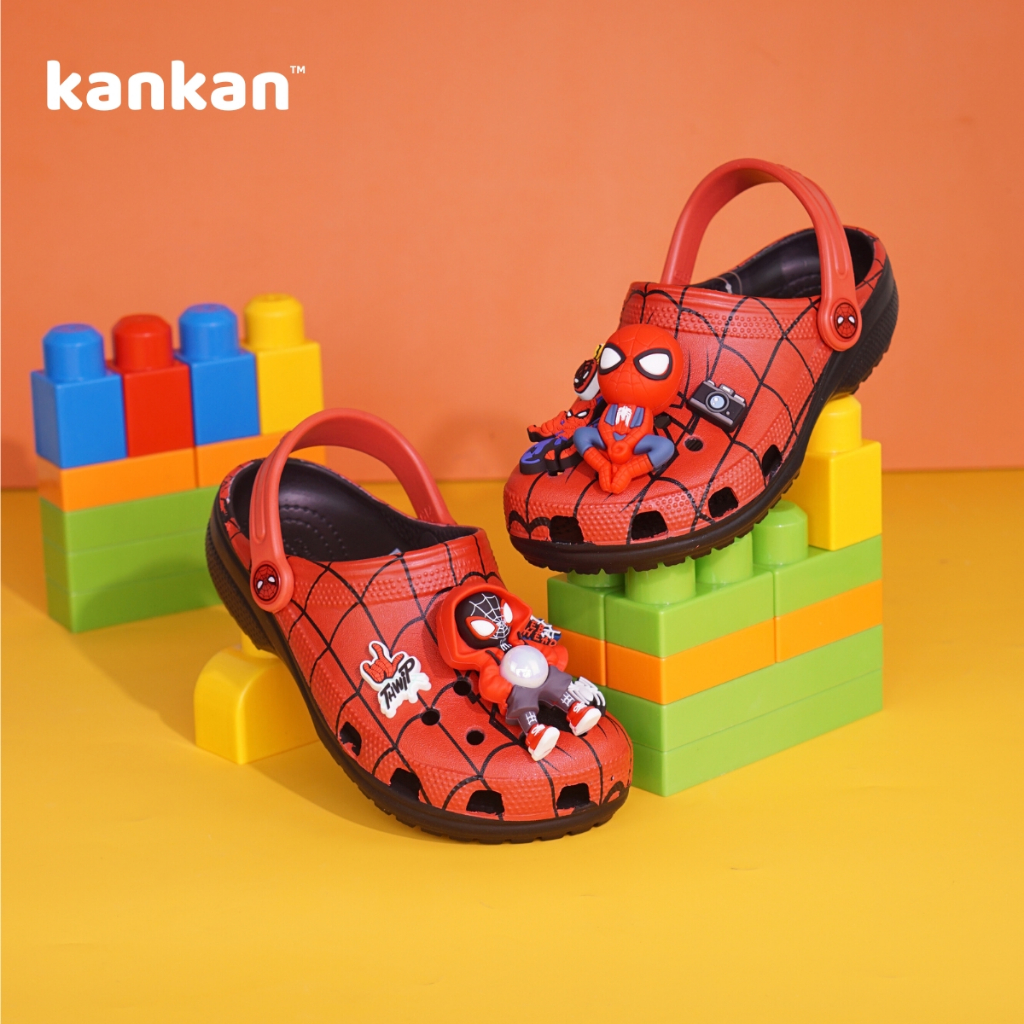 [Bản Cao Cấp] Sục Người Nhện Cho Bé Trai KanKanStore Dép Sục Trẻ Em Spiderman Có Đèn KA38