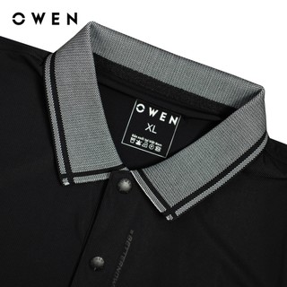 Owen - Áo polo Body Fit APV251288 màu Đen chất liệu Nylon spandex