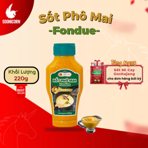 🧀 Xốt Phô Mai Fondue 220g | Sốt Chấm Phô Mai Đậm Đà Ăn Kèm Tokbokki, Gà Rán, Đồ Nướng – Soonicorn