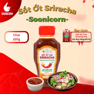 Sốt Ớt Cay Sriracha 220g – Tương Ớt Kiểu Thái Đậm Vị Chua Cay Chấm Đồ Chiên Nướng – Soonicorn