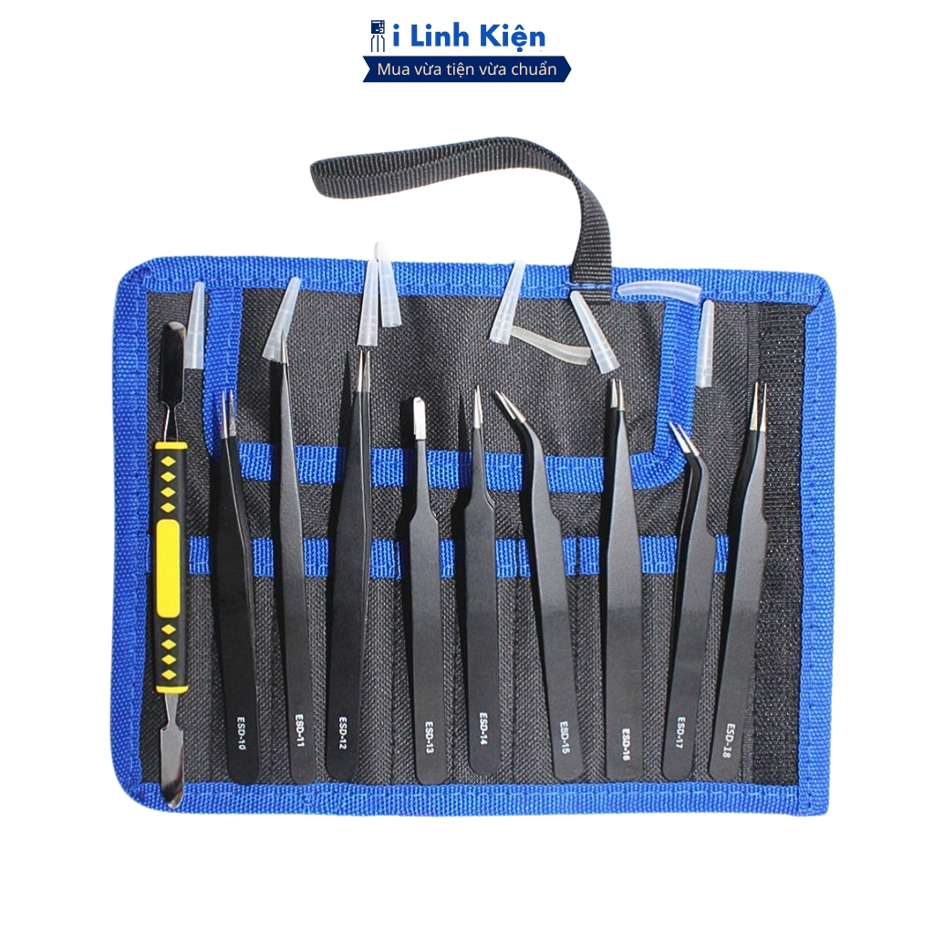 Combo 10 nhíp gắp linh kiện điện tử chống tĩnh điện chất lượng tốt ilinhkien