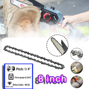 Dây Xích Máy Cưa 8 Inch, 12 Inch, Sợi Xích Máy Cưa Pin Chất Liệu Thép Cao Cấp Không Rỉ