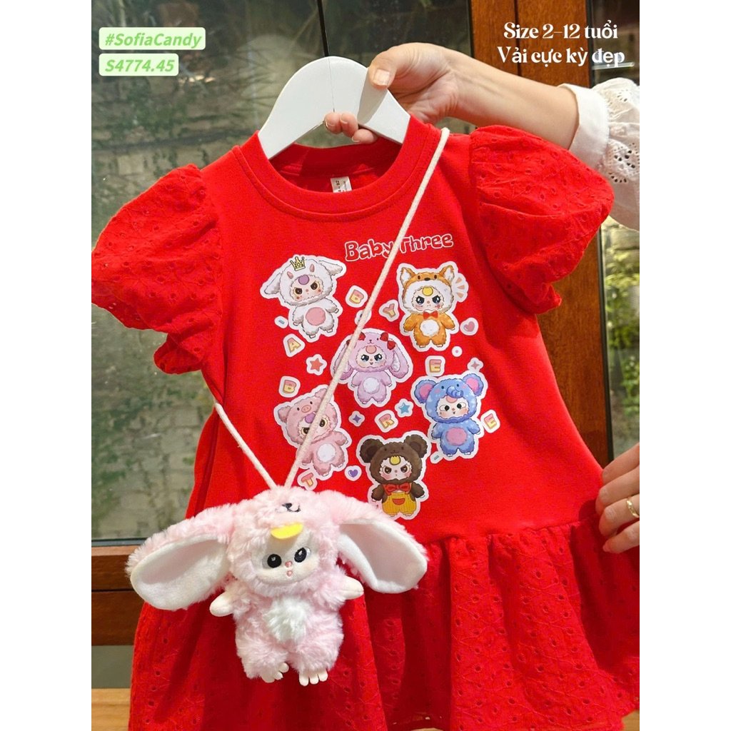 Váy Bé Gái Mặc Hè Cotton Mềm Mịn Sofia S4764 S4774 Họa Tiết BB3 Dễ Thương Size 18M-12Y (13-45k