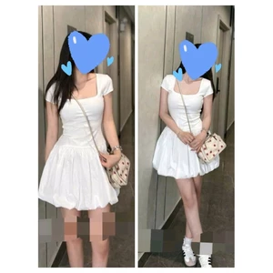 Đầm đi tiệc cổ vuông , chân váy bí phồng MNG* bigsize - dư xịn.