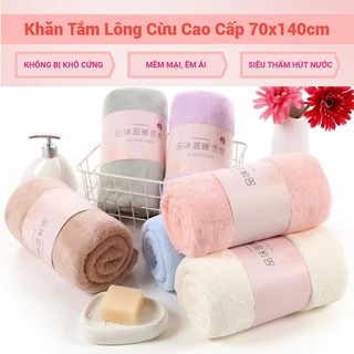 Khăn Tắm Lông Cừu Siêu Mềm 70x140cm, Thấm Nước Cực Tốt, Mau Khô, Không Xù Lông, Nhiều Màu Pastel Đẹp