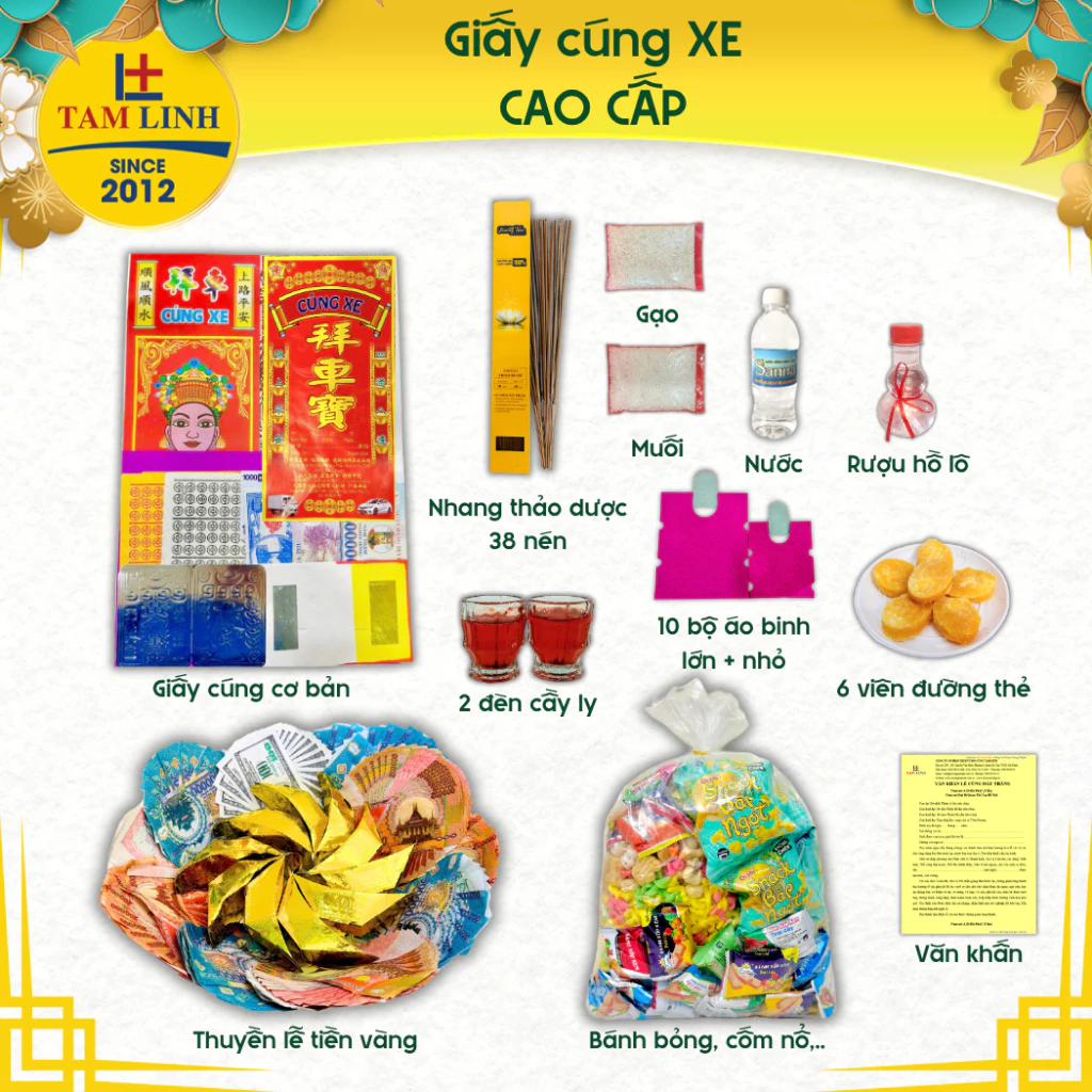 TRỌN BỘ CÚNG XE MỚI