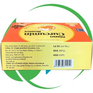 Combo 2 Hộp Nano Curcumin Rostex - Rostex - Vinaphar - Vitamin Phục Hồi