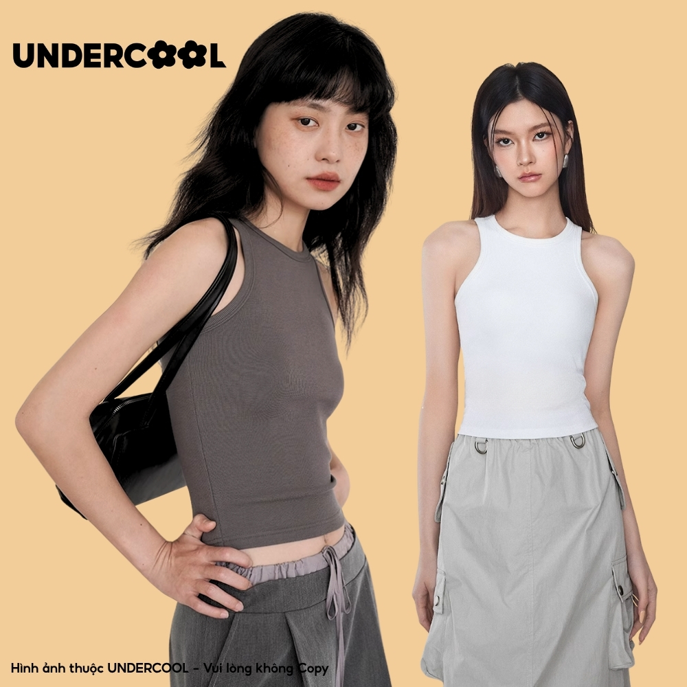 Áo ba lỗ nữ UNDERCOOL ôm body sẵn mút ngực co giãn tốt nhiều màu mặc đi chơi tập gym dạo phố ABL38