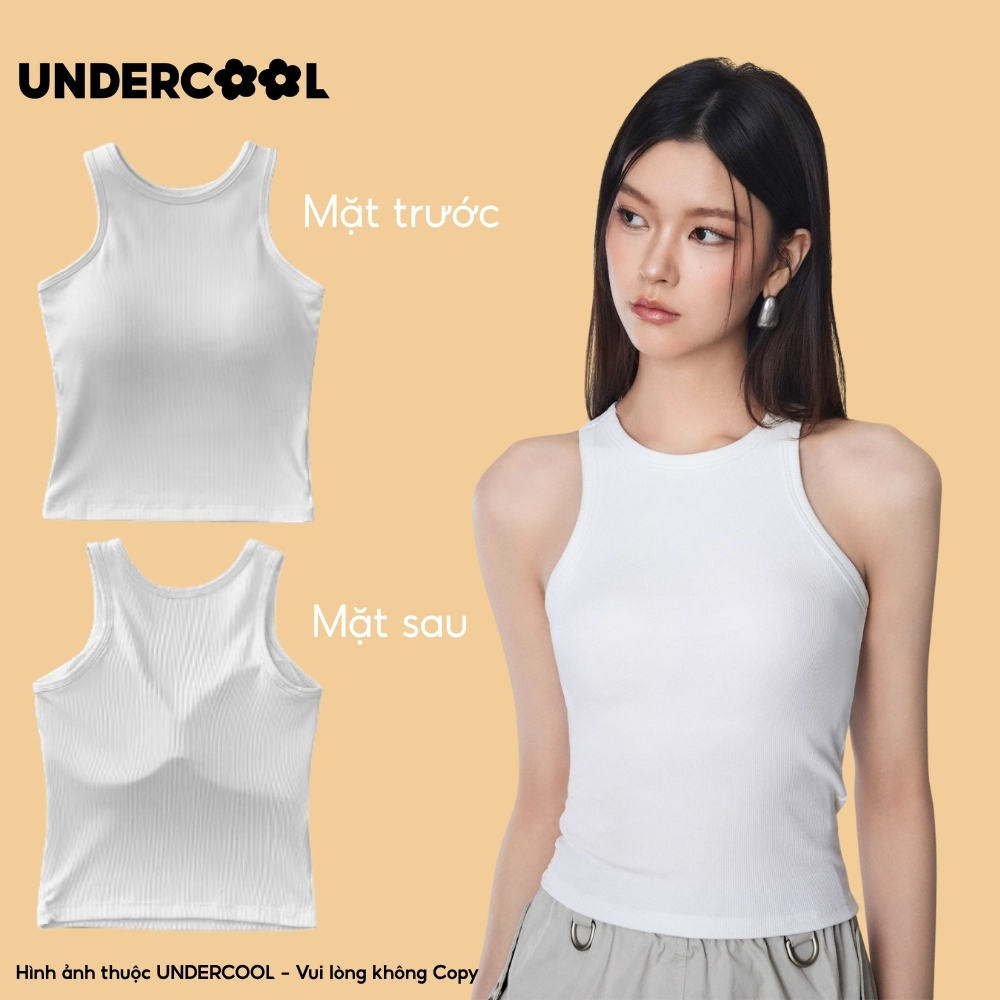 Áo ba lỗ nữ UNDERCOOL ôm body sẵn mút ngực co giãn tốt nhiều màu mặc đi chơi tập gym dạo phố ABL38