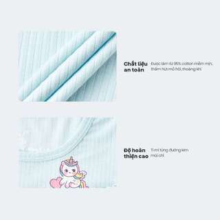 Đồ bộ thun gân sát nách quần bí Pony bé gái Rabity 960.038