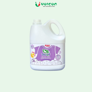 Nước giặt xả quần áo 3 Lít em bé Docilee organic Thái Lan (xanh lá, tím, vàng)