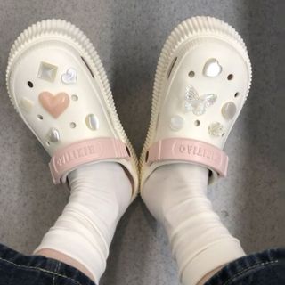 Dép sục nữ XIXITIAO kèm 13 sticker Tim Vân Đá đế cao 5,5 cm kiểu sandal Mita CS-79