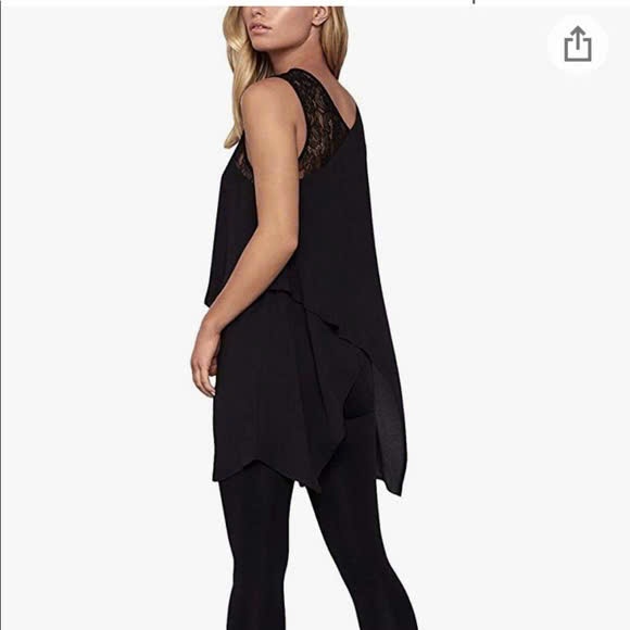 BCBG MAXAZRIA ÁO XẺ TÀ ĐEN SIZE XS (221112042)