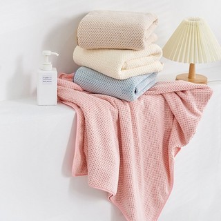Khăn Choàng Tắm Cotton Dệt Tổ Ong Size Lớn 70x140 – Mềm Mịn, Thấm Hút Nhanh, Màu Pastel Sang Trọng