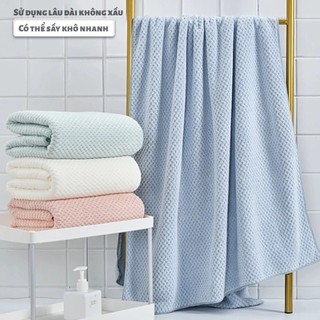 Khăn Choàng Tắm Cotton Dệt Tổ Ong Size Lớn 70x140 – Mềm Mịn, Thấm Hút Nhanh, Màu Pastel Sang Trọng