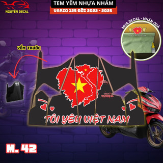 Tem dán yếm nhựa nhám xe Vario 125 đời 2022 - 2023 - 2024 - 2025 sử dụng decal 3 lớp