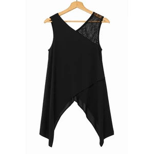 BCBG MAXAZRIA ÁO XẺ TÀ ĐEN SIZE XS (221112042)