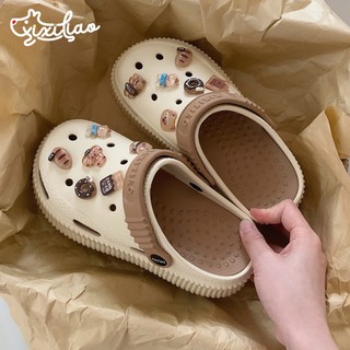 Dép nữ, dép sục Mita đế cao 5.5cm XIXITIAO kèm charm Gấu choco kiểu sandal quai hậu CS-94