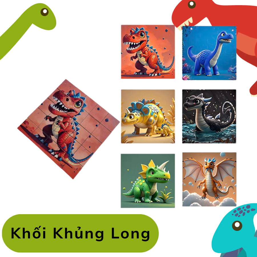 Đồ chơi xếp hình nam châm 6 mặt - 16 khối xếp được 6 hình khác nhau