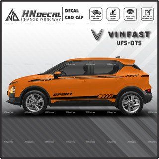 Tem dán xe VF5 - Decal dán xe VF5 MẪU TEM THỂ THAO CÁ TÍNH. 1 bộ dán 2 bên ( mẫu VF5-075 )