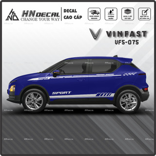 Tem dán xe VF5 - Decal dán xe VF5 MẪU TEM THỂ THAO CÁ TÍNH. 1 bộ dán 2 bên ( mẫu VF5-075 )