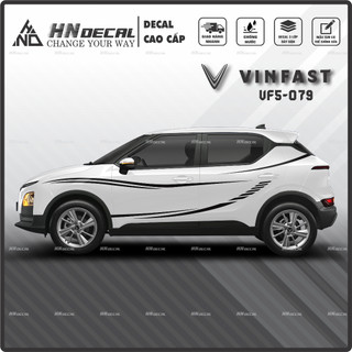 Tem dán xe VF5 - Decal dán xe VF5 MẪU TEM THỂ THAO CÁ TÍNH. 1 bộ dán 2 bên ( mẫu VF5-079 )