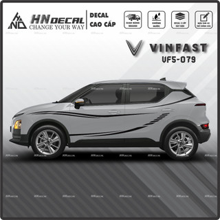 Tem dán xe VF5 - Decal dán xe VF5 MẪU TEM THỂ THAO CÁ TÍNH. 1 bộ dán 2 bên ( mẫu VF5-079 )
