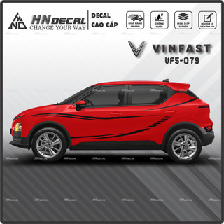 Tem dán xe VF5 - Decal dán xe VF5 MẪU TEM THỂ THAO CÁ TÍNH. 1 bộ dán 2 bên ( mẫu VF5-079 )