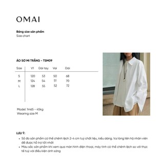 Áo sơ mi oversized Omai thiết kế chất Cotton mềm - TSM09