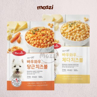 Snack cho chó Phô mai viên cà rốt Bowwow 100gr