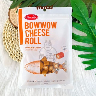 Snack cho chó Phô mai cuộn thịt gà cá hồi Bowwow 120gr