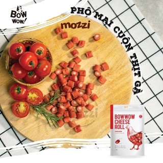 Snack cho chó Phô mai cuộn thịt gà cá hồi Bowwow 120gr
