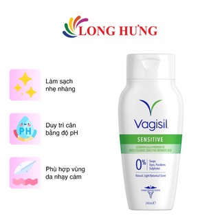 Dung dịch vệ sinh phụ nữ Vagisil Sensitive Daily Intimate Wash (240ml)