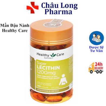[Có Tem Phụ] Mầm Đậu Nành Super Lecithin Healthy Care Úc 100 viên - Điều Hòa Nội Tiết, Giảm bốc hỏa