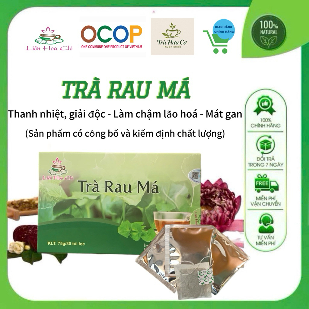 Trà Rau Má sấy lạnh 30 túi lọc - Thương hiệu Ocop Liên Hoa Chi | Shopee ...