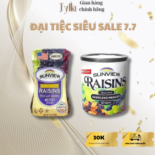 Nho khô Sunview Raisins 425g của Mỹ | Shopee Việt Nam