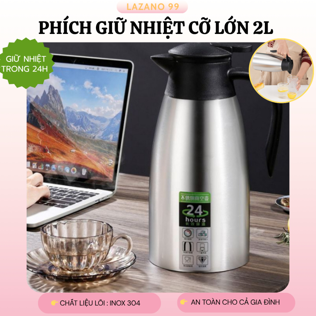 [P2L] Ấm Giữ Nhiệt Cao Cấp 200ml Phích Inox 304 Bình Giữ Nhiệt Cỡ Lớn ...