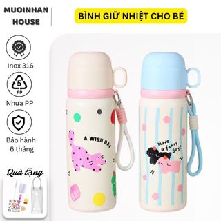 Bình nước giữ nhiệt dung tích 550ML đáng yêu dành cho học sinh