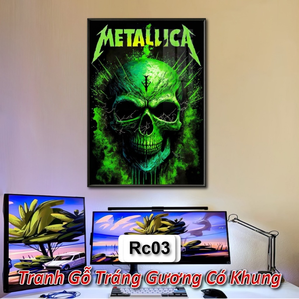 Tranh Rock Band Metallica, Iron Maiden, Guns N' Roses,... Decor Treo Tường, Trang Trí Nhà Cửa